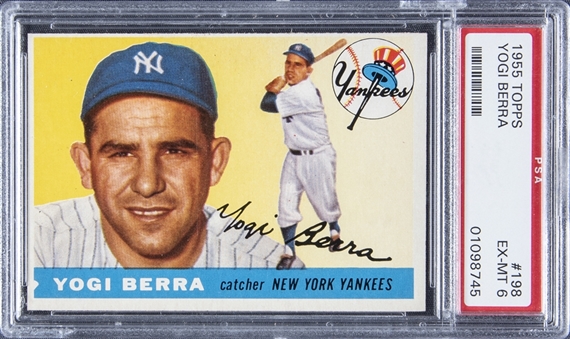 1955 Topps #198 Yogi Berra - PSA EX-MT 6 
